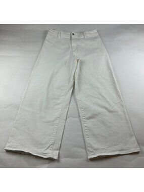 Universal Thread Cream Stretch Denim High Rise Wide Leg Jeans 12
